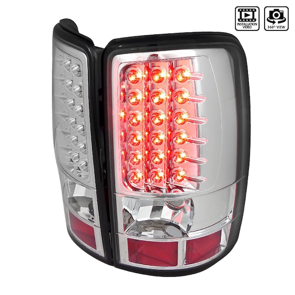 Spec-D Tuning 00-06 Chevrolet/GMC Denali/Tahoe LED Tail Lights Chrome LT-DEN00CLED-TM - main